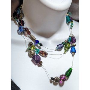 Premier Designs Floating Glass Gem Necklace